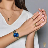 Versace Hellenyium Quartz Blue Dial Two Tone Steel Strap Watch for Women - VE2S00522 Authentic Buy Shop Now