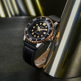 Citizen Mechanical Automatic Black Dial Black Leather Strap Watch for Men - NJ0176-10E Authentic Buy Shop Now