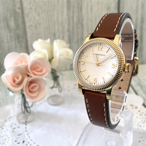 Burberry The Utilitarian White Dial Brown Leather Strap Watch for Women - BU7865 Authentic Buy Shop Now