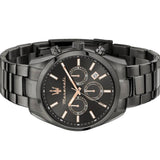 Maserati Attrazione Chronograph Black Dial Black Steel Strap Watch for Men - R8853151001 Authentic Buy Shop Now