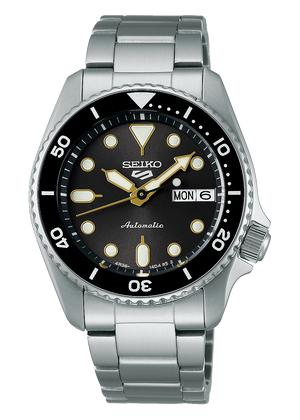 Seiko 5 Sports SKX Street Stonewash Black Dial Silver Steel Strap Watch for Men - SRPL79K1 Authentic Buy Shop Now