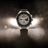 Maserati Stile Skeleton Chronograph Black Dial Black Silicone Strap Watch for Men - R8871642003 Authentic Buy Shop Now