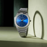D1 Milano Ultra Thin Blue Dial Silver Steel Strap Watch for Men - D1-UTBJ09 Authentic Buy Shop Now