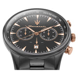 Maserati Tradizione Chronograph Black Dial Black Steel Strap Watch for Men - R8873646001 Authentic Buy Shop Now
