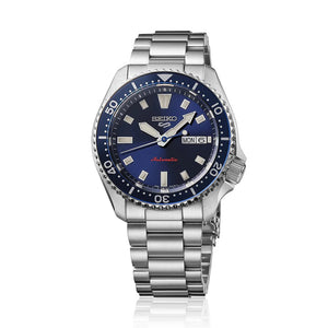 Seiko 5 Sports SKX Automatic Blue Dial Silver Steel Strap Watch for Men - SRPL83K1 Authentic Buy Shop Now