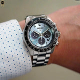 Seiko Prospex Speedtimer 41.4 Solar Chronograph Blue Dial Silver Steel Strap Watch for Men - SSC935 Authentic Buy Shop Now