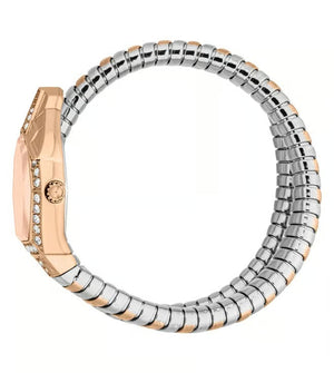 Just Cavalli Ornato Pink Dial Two Tone Steel Strap Watch for Women - JC1L303M0065 Authentic Buy Shop Now