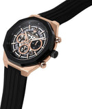 Maserati Stile Skeleton Chronograph Black Dial Black Silicone Strap Watch for Men - R8871642003 Authentic Buy Shop Now