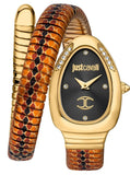 Just Cavalli Glam Evo 5 Black Dial Two Tone Steel Strap Watch for Women - JC1L251M0055 Authentic Buy Shop Now