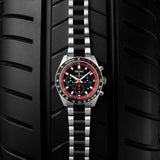 Seiko Prospex Speedtimer Solar Chronograph Datsun 240Z Collaboration Limited Edition Black Dial Two Tone Steel Strap Watch for Men - SSC957 Authentic Buy Shop Now