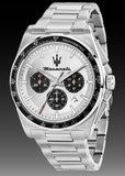 Maserati Velocità Chronograph Silver Dial Silver Steel Strap Watch for Men - R8873652006 Authentic Buy Shop Now