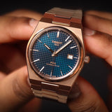 Tissot PRX Powermatic 80 Blue Dial Rose Gold Steel Strap Watch for Men - T137.407.33.041.00 Authentic Buy Shop Now