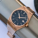 Tissot PRX Powermatic 80 Blue Dial Rose Gold Steel Strap Watch for Men - T137.407.33.041.00 Authentic Buy Shop Now