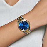 Versace Hellenyium Quartz Blue Dial Two Tone Steel Strap Watch for Women - VE2S00522 Authentic Buy Shop Now