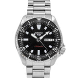 Seiko 5 Sports SKX Automatic Black Dial Silver Steel Strap Watch for Men - SRPL85K1 Authentic Buy Shop Now