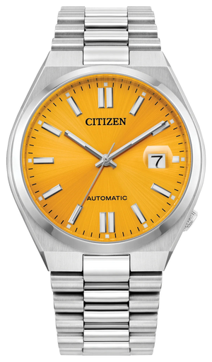 Citizen Tsuyosa Automatic Yellow Dial Silver Steel Strap Watch for Men - NJ0150-56Z Authentic Buy Shop Now