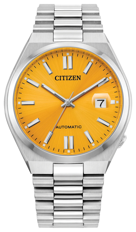 Citizen Tsuyosa Automatic Yellow Dial Silver Steel Strap Watch for Men - NJ0150-56Z Authentic Buy Shop Now