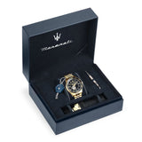 Maserati SFIDA Special Edition Automatic Black Dial Gold Steel Strap Watch for Men - R8823140012 Authentic Buy Shop Now
