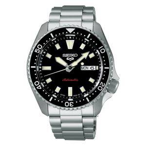 Seiko 5 Sports SKX Automatic Black Dial Silver Steel Strap Watch for Men - SRPL85K1 Authentic Buy Shop Now