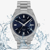 Tissot PRC 100 Solar Quartz Blue Dial Silver Steel Strap Watch for Men - T151.422.11.041.00 Authentic Buy Shop Now