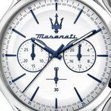 Maserati Epoca Chronograph White Dial Silver Steel Strap Watch for Men - R8873618034 Authentic Buy Shop Now