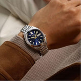 Seiko 5 Sports Automatic Blue Dial Silver Steel Strap Watch for Men - SRPL55K1 Authentic Buy Shop Now