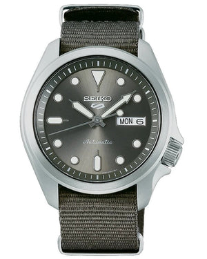 Seiko 5 Sports Automatic Grey Dial Grey Nylon Strap Watch for Men - SRPE61K1 Authentic Buy Shop Now