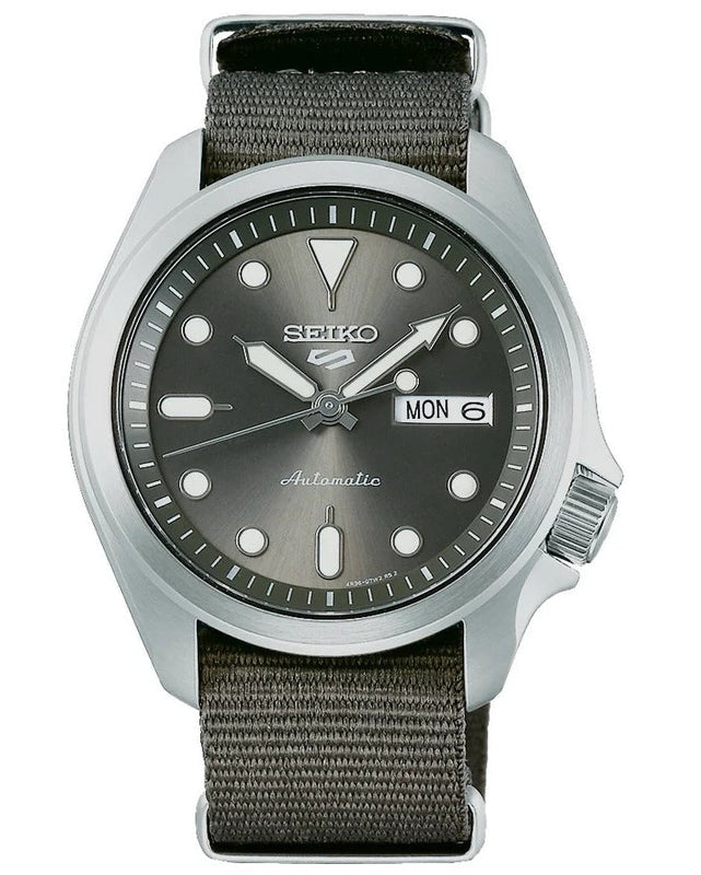 Seiko 5 Sports Automatic Grey Dial Grey Nylon Strap Watch for Men - SRPE61K1 Authentic Buy Shop Now