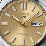 Seiko 5 Sports SNXS Automatic Gold Dial Silver Steel Strap Watch for Men - SRPL59K1 Authentic Buy Shop Now