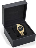 Versace V-Code Quartz Black Dial Gold Steel Strap Watch for Women - VE8I00724 Authentic Buy Shop Now
