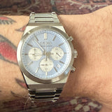 Seiko Conceptual Chronograph Ice Blue Dial Silver Steel Strap Watch for Men - SSB459P1 Authentic Buy Shop Now