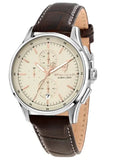 Maserati Sorpasso Chronograph White Dial Brown Leather Strap Watch for Men - R8871624010 Authentic Buy Shop Now