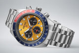 Seiko Prospex Solar Chronograph 1969 Re-interpretation Orange Dial Silver Steel Strap Watch for Men - SSC947 Authentic Buy Shop Now