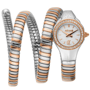Just Cavalli Vita White Dial Two Tone Steel Strap Watch for Women - JC1L355M0065 Authentic Buy Shop Now