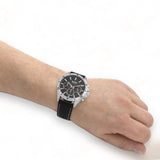 Hugo Boss Troper Chronograph Black Dial Black Leather Strap Watch for Men - 1514055 Authentic Buy Shop Now
