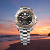 Seiko Prospex Polygonal Sea Diver Automatic Black Dial Silver Steel Strap Watch for Men - SPB485J1 Authentic Buy Shop Now