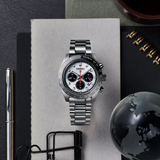 Seiko Prospex Speedtimer Solar Chronograph Silver Dial Silver Steel Strap Watch for Men - SSC911 Authentic Buy Shop Now