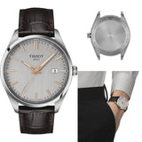 Tissot PR 100 Quartz Silver Dial Black Leather Strap Watch for Men - T150.410.16.031.00 Authentic Buy Shop Now