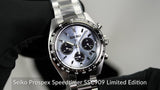 Seiko Prospex Speedtimer Solar Chronograph Limited Edition Blue Dial Two Tone Steel Strap Watch for Men - SSC909 Authentic Buy Shop Now