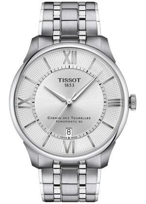 Tissot Chemin Des Tourelles Powermatic 80 Silver Dial Silver Steel Strap Watch for Men - T139.407.11.038.00 Authentic Buy Shop Now