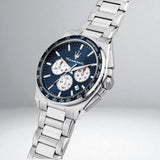 Maserati Velocità Chronograph Blue Dial Silver Steel Strap Watch for Men - R8873652005 Authentic Buy Shop Now