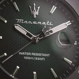 Maserati Competizione Green Dial Silver Steel Strap Watch for Men - R8853100038 Authentic Buy Shop Now