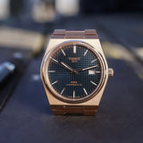 Tissot PRX Powermatic 80 Blue Dial Rose Gold Steel Strap Watch for Men - T137.407.33.041.00 Authentic Buy Shop Now