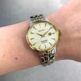 Seiko Presage Cocktail Time Automatic Diamonds White Dial Two Tone Steel Strap Watch for Women - SRE010J1 Authentic Buy Shop Now