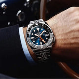Seiko 5 Sports SKX Racers Heritage Velocity Blue Dial Silver Steel Strap Watch for Men - SSK045K1 Authentic Buy Shop Now