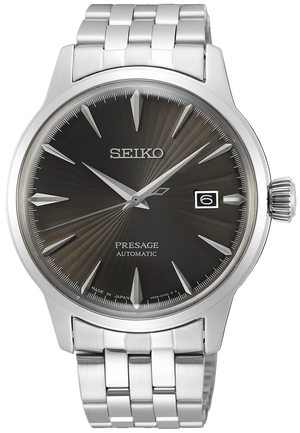 Seiko Presage Cocktail Time Automatic Black Dial Silver Steel Strap Watch for Men - SRPE17J1 Authentic Buy Shop Now