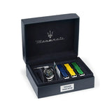 Maserati Traguardo Chronograph Black Dial Silver Steel Strap Watch for Men - R8873612061 Authentic Buy Shop Now