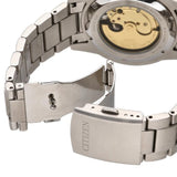 Citizen Mechanical Automatic Orange Dial Silver Steel Strap Watch for Men - NJ0128-80X Authentic Buy Shop Now