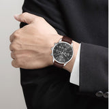 Hugo Boss Avery Chronograph Grey Dial Brown Leather Strap Watch for Men - 1514155 Authentic Buy Shop Now