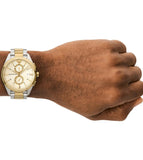 Emporio Armani Elegant Chronograph Cream Dial Two Tone Steel Strap Watch for Men - AR11605 Authentic Buy Shop Now
